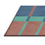 Tapis vert/brun/bleu à motif-1221784836