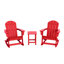 Chaise Adirondack à bascule en plastique avec table Vinnie-985718991