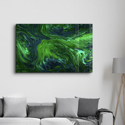 Peinture murale élégante en verre trempé 18,1 po x 28,3 po | 100% verre trempé, épaisseur: 0,16 pouce | Imprimé UV pour des couleurs éclatantes et une durabilité | Parfait pour la décoration intérieure et l'esthétique moderne