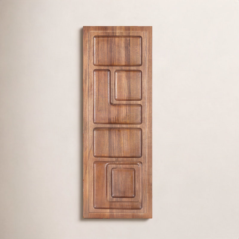 Tala Solid Wood Panel Wall Art Plaque, Brown