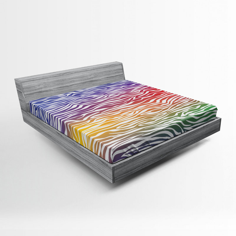 Microfiber Animal Print Fitted Sheet, Full Fitted Sheet