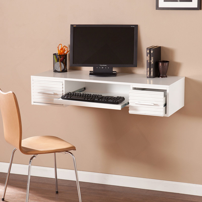 Bureau mural - blanc