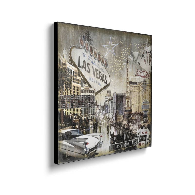 Reproduction d'art sur toile en métal Stepreix - Las Vegas par Dylan Matthews