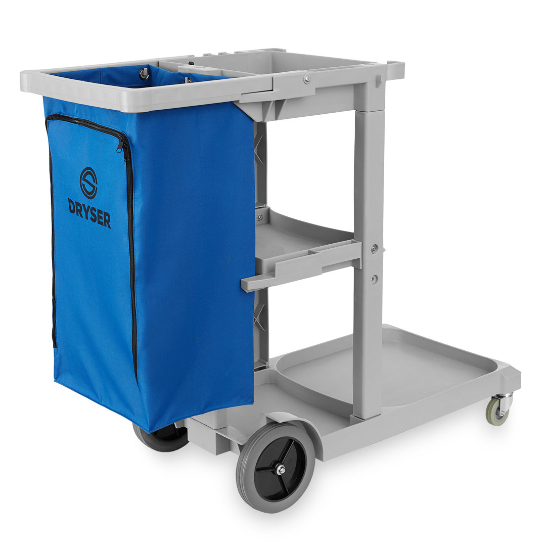 45" L x 20" W Commercial Janitorial Cleaning Cart, Holds 300 Lbs. Dryser