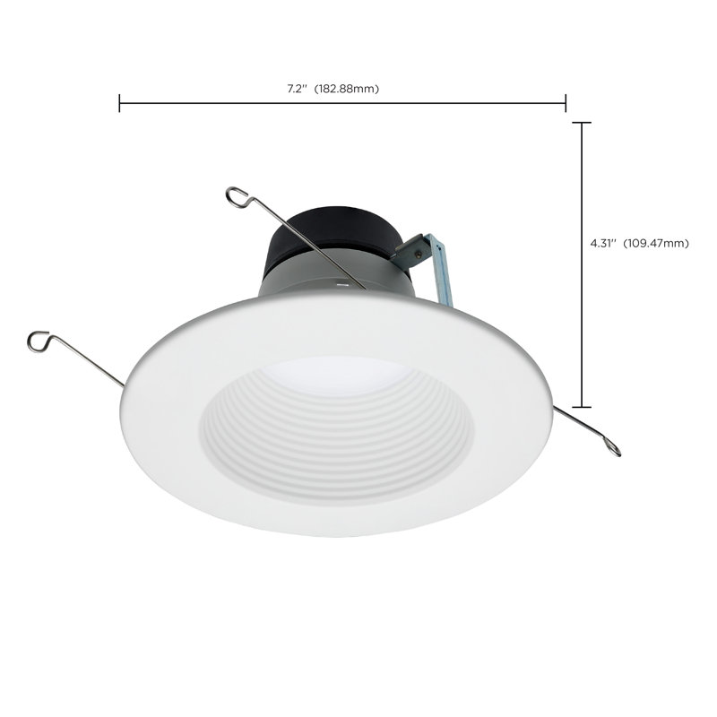 5" Round White Selectable CCT Dimmable LED Recessed Lighting Kit