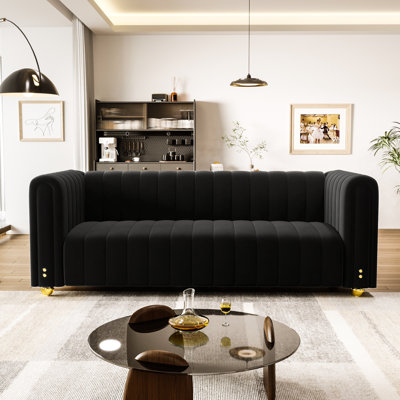 Roswitha 81.3'' Velvet Sofa