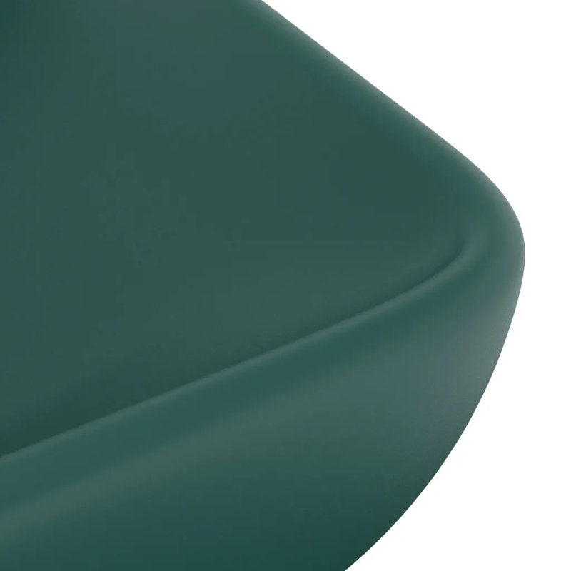 Céramique rectangulaire 28,0 x 15,0 po vidaXL Luxury Basin, Vert foncé