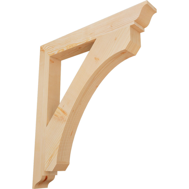 Support en bois rustique traditionnel BKTLEC01, Douglas (lisse), H 36 po x l 3,5 po x P 32 po