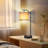 Veradi 23” Modern Arched Small Table Lamp with Bulb,Rotary Dimmer Switch Desk Lamp with with Adjustable Shade（Set of 2)