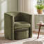 Braedin Upholstered With Footstool Barrel Chair-742112768