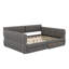 Grand lit plateforme tapissier avec port USB et tiroirs-790452201