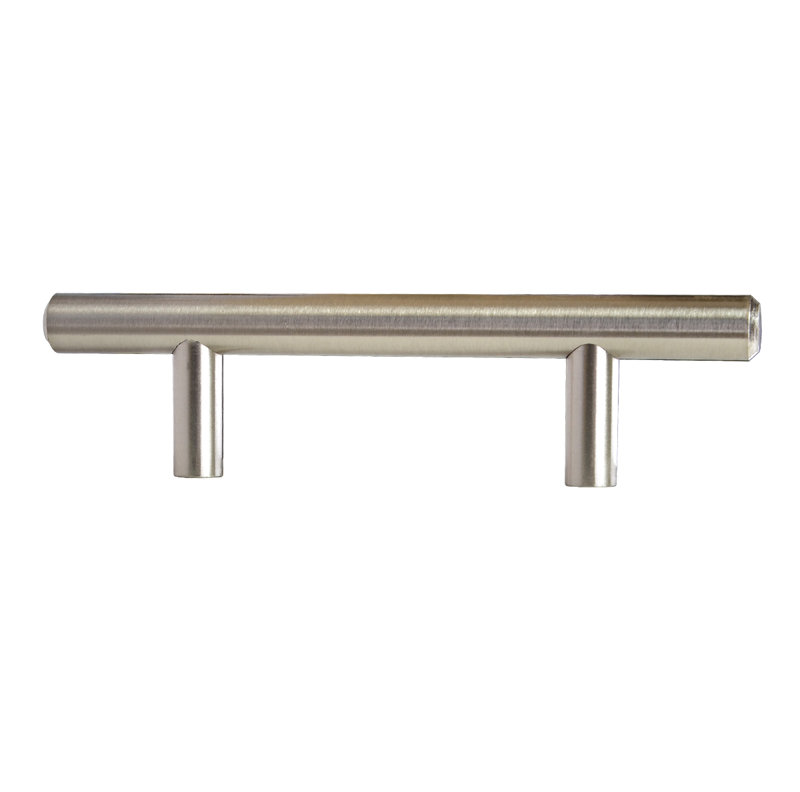3.5 in. Satin Nickel Modern Bar Cabinet Pulls with Mounting Hardware (25-Pack)