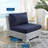 Conway Outdoor Patio Wicker Rattan Armless Chair-1484270940