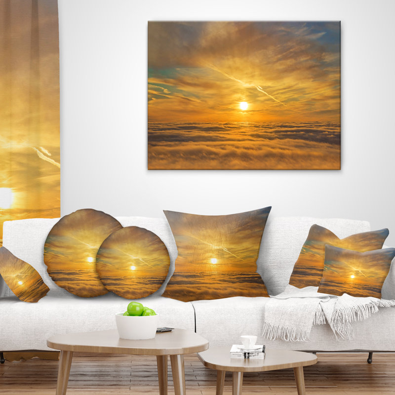 Coussin Golden Sunset, 16 po x 1 po, Coussin décoratif