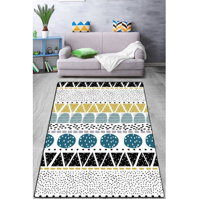 Simcox Abstract Shag Area Rug
