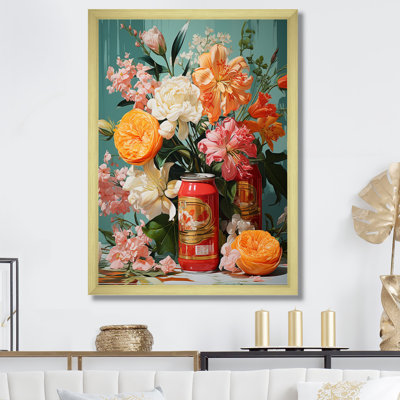 Art mural coloré avec fleurs en boîte - Art floral_105743