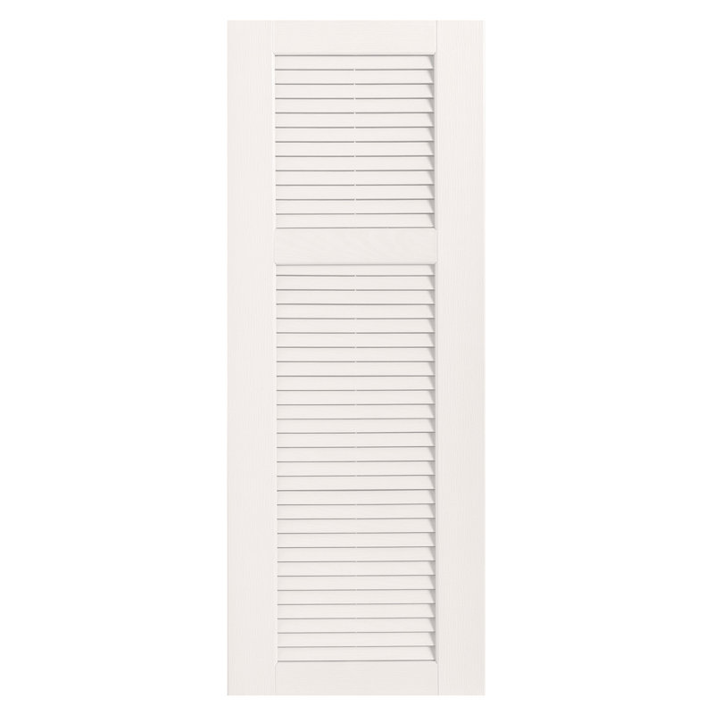 Paire de volets à persienne droite, 40 po, Blanc, 18 po