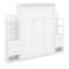 Lit escamotable avec tiroirs de rangement, lumières DEL et tablettes de bibliothèque, armoire murale escamotable en bois avec DEL-783291663