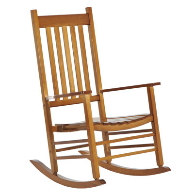 Chaise berçante d'extérieur Malkia, chaise berçante en bois