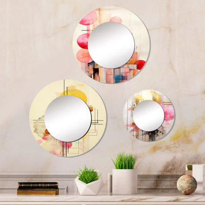 Miroir mural rond en aluminium Lieske