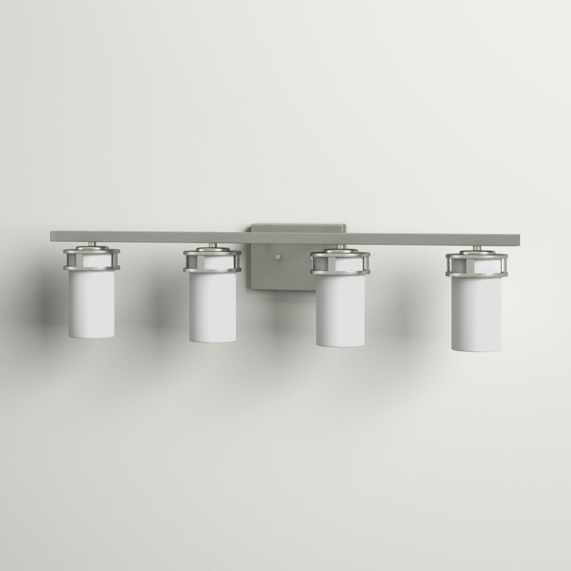 Roby à quatre lumières mur / salle de bain de Génération Éclairage , Nickel brossé, Non, Non
