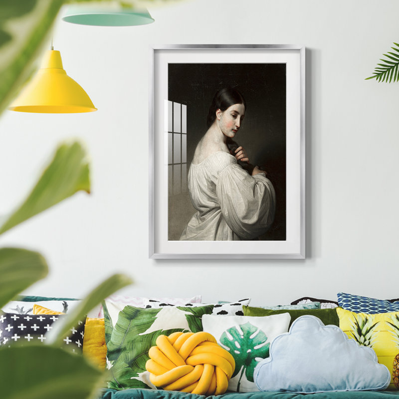 Vintage Portrait Print CXXVI -Framed Print