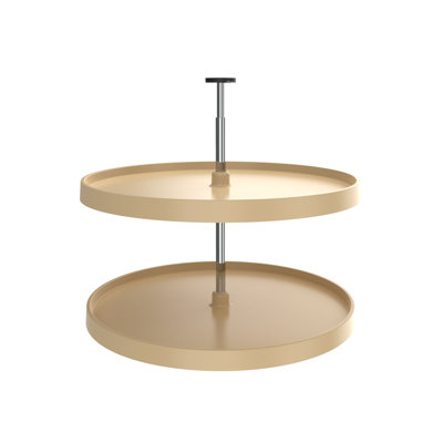 Rev-A-Shelf Lazy Susan Full-Circle Polymer 2-Shelf, Almond