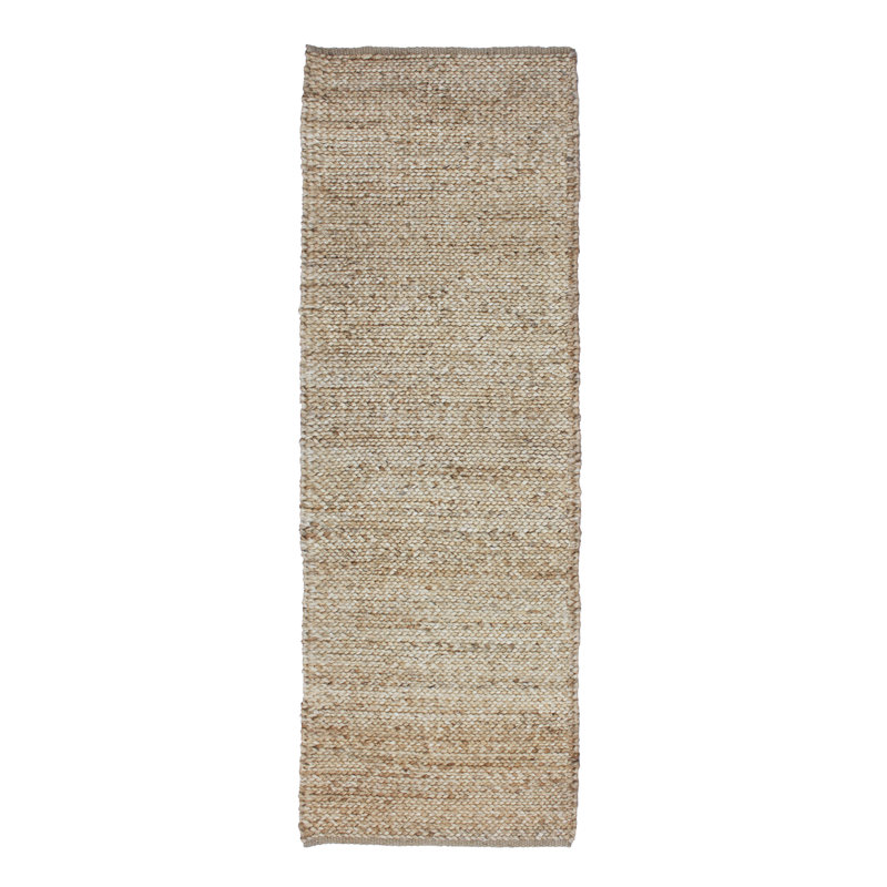 Jute / Sisal Area Rug in Light Brown, Runner 2'6" x 12'