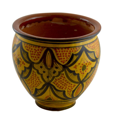 Pot à fleurs marocain espagnol en céramique