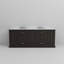 Ensemble de meuble-lavabo double, plateau en marbre de Carrare et robinet (sans évier)-1570895538