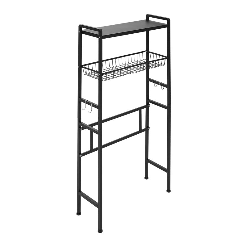 Carbon Steel Bathroom Shelves, black