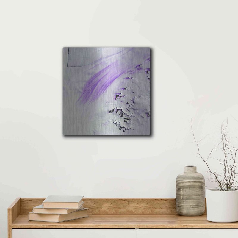 «Earth As Art Slessor Glacier», art mural en métal, L 12 po x H 12 po