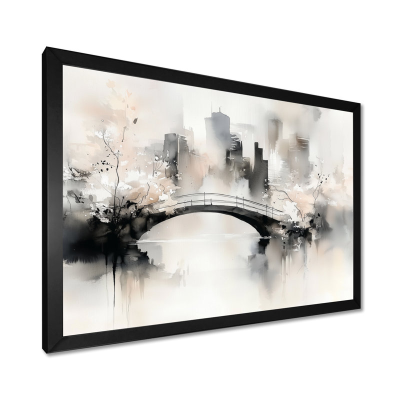 Charmant pont de la ville à Central Park I - décoration murale Bridges, Reproduction encadrée d'une seule photo sans pass