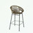 Outdoor Patio Faux Wicker Barstool Set of 2  with metal legs-2056193045