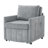 Jad Convertible Chenille Sleeper Sofa with Adjustable Backrest & Storage-510185192
