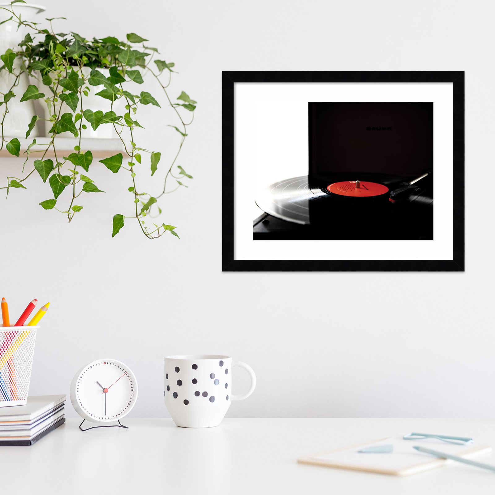 Spin Print by Alicia Abla, Black Framed, 14.25" H x 17.25" W x 0.8" D