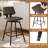 Set Of 2 Swivel Bar Stools With Backrest, Faux Leather Upholstered Counter Height Chairs With Footrest, Modern 4 Legs Bar Chairs For Kitchen Island, Dining Room-675624460