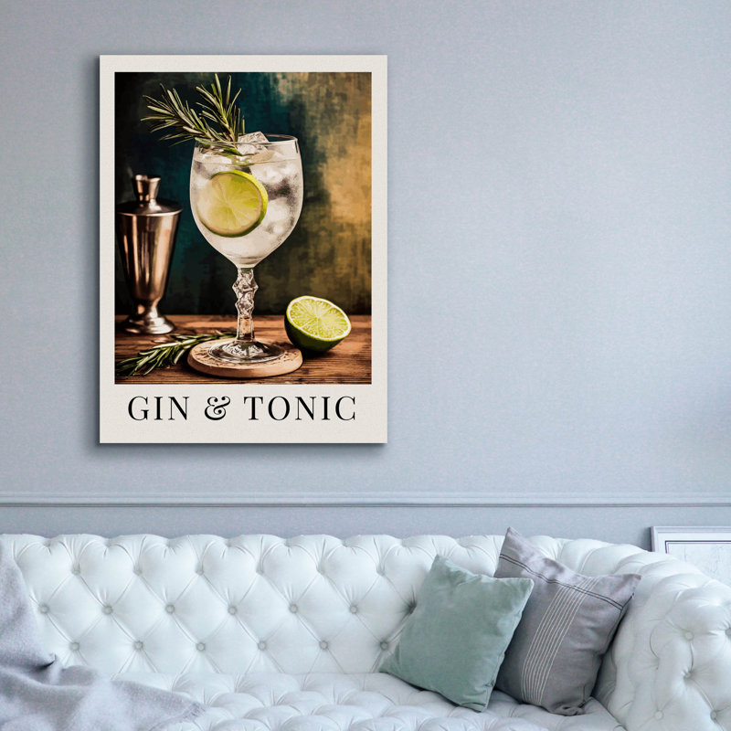 «Gin And Tonic» par Andreas Magnusson, art mural sur toile, 12 po x 16 po, H 54 po x l 40 po x P 1,5 po
