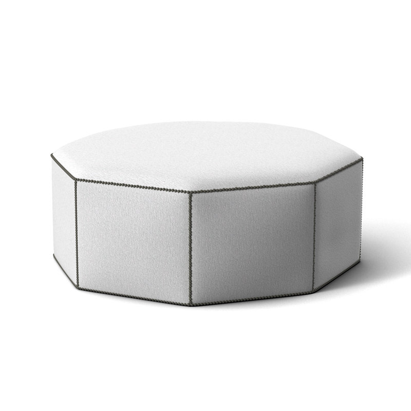 Cole Novelty Ottoman, Snow 71630L10