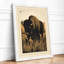 Bison Profile Rustic - Framed Print-1508846732-1508846733
