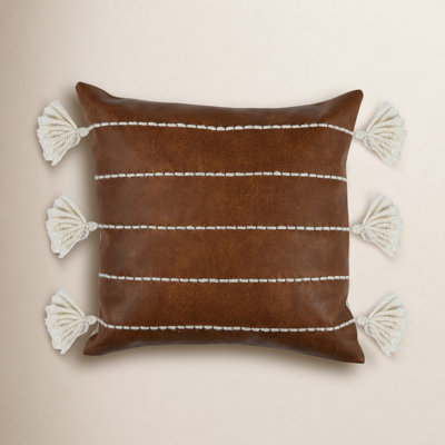 Cervos 18" x 18" Embroidered Throw Pillow