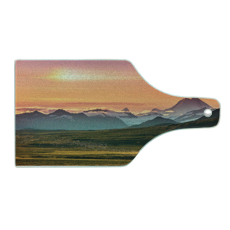 Multicolore Ambesonne, planche à découper en verre trempé