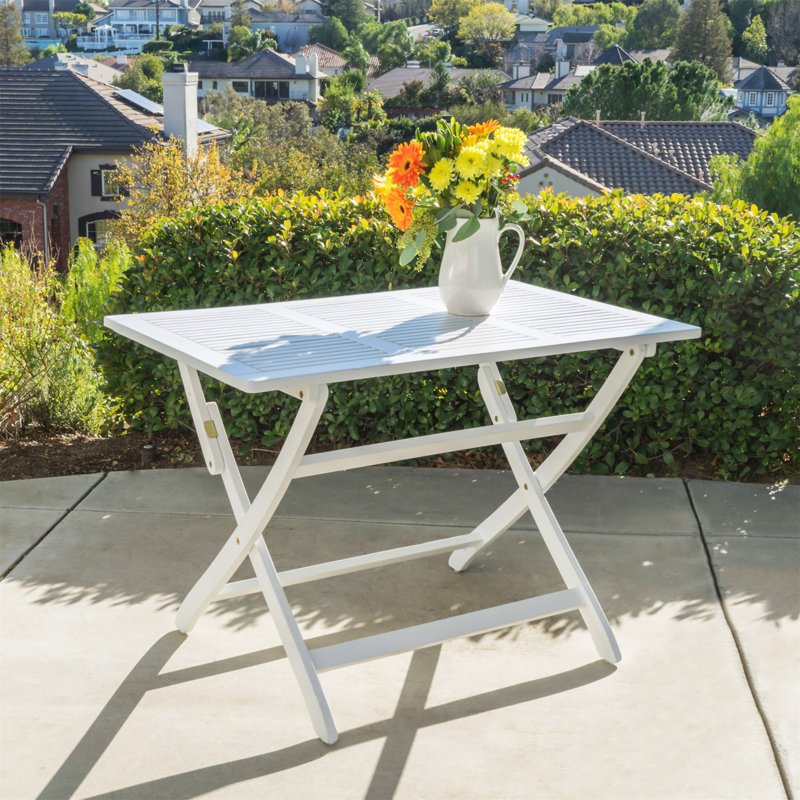 Table pliable 43,5 "Positano (table incluse seulement), Blanc