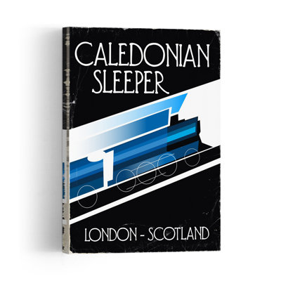 Affiche murale abstraite rétro vintage London Scotland Sleeper