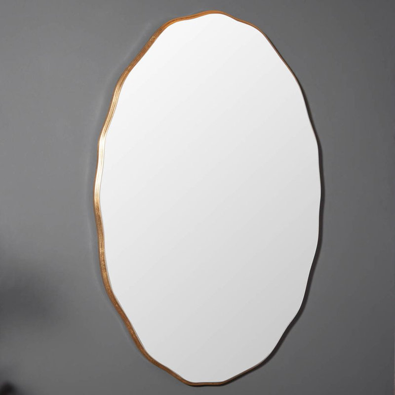 Bouganville Solid Wood Oval Wall Mirror