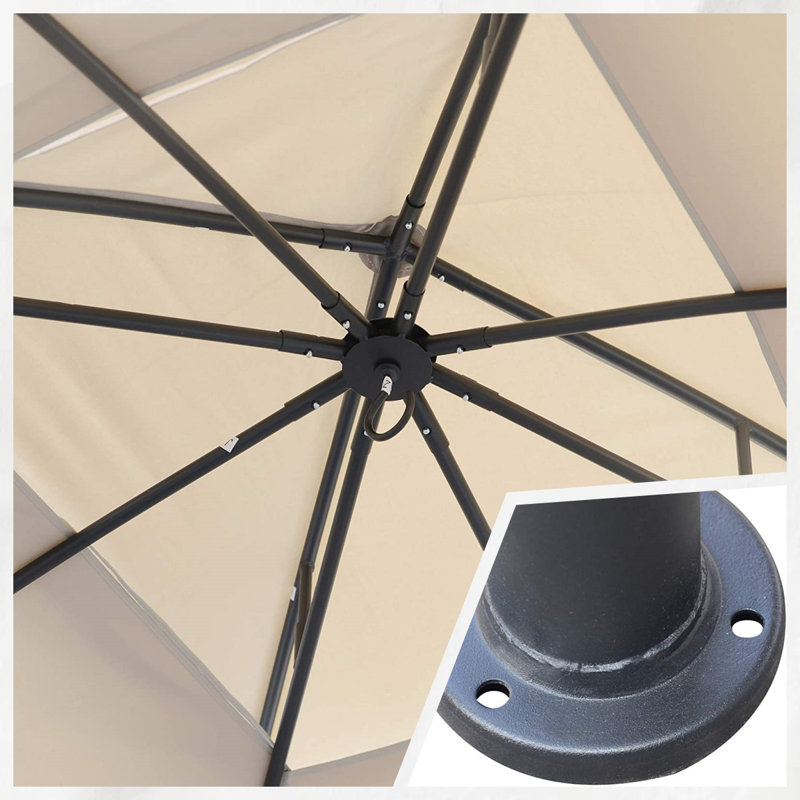 Outdoor Galvanized Steel Gazebo, 10x12 FT, Double Roof Canopy with Mosquito Net for Patio, Garden, Backyard Use