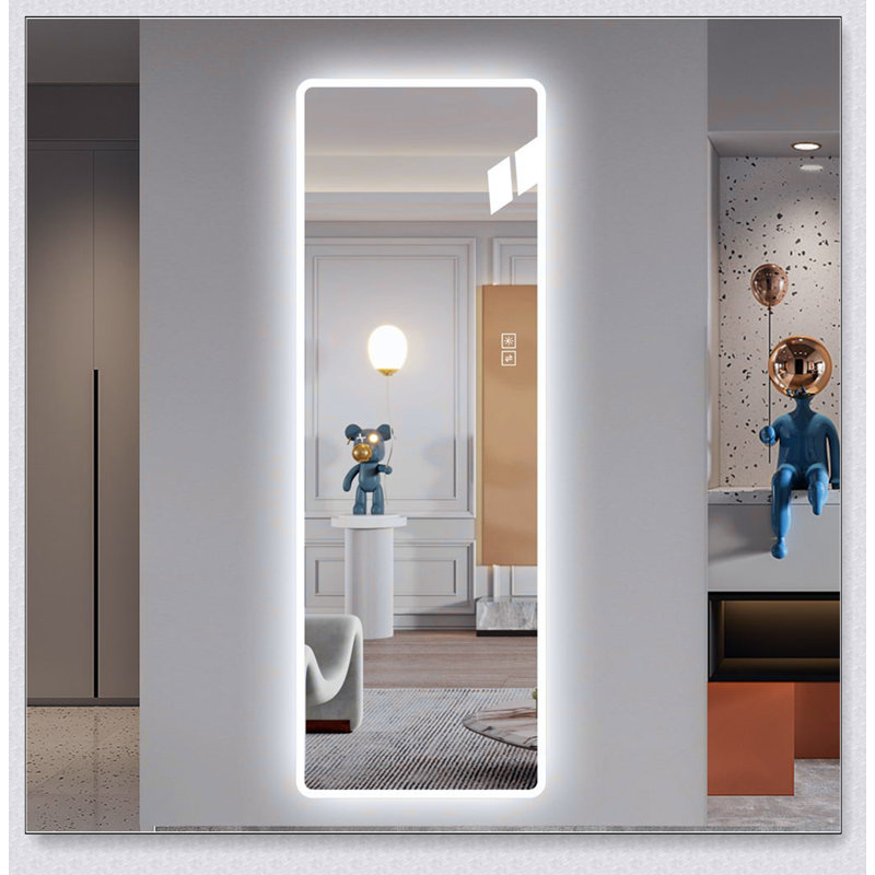 Full Length LED Lighted Vanity Mirror With Adjustable Brightness And Warm/Cool Lighting, Perfect For Bedrooms And Hotels