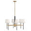 Lustre Mid-Century moderne à 6 lumières Saunders