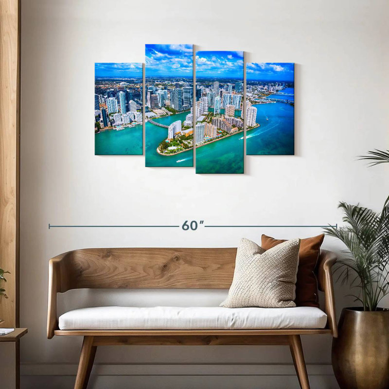 Vue aérienne de Sirci Miami, H 27 po x l 43 po