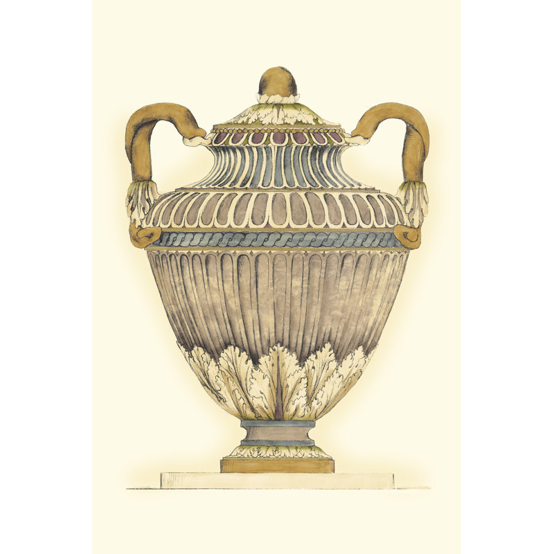 Dusty Urn Sketch I by Jennifer Goldberger - Painting, 91cm H x 61cm W, Black Floater Framed